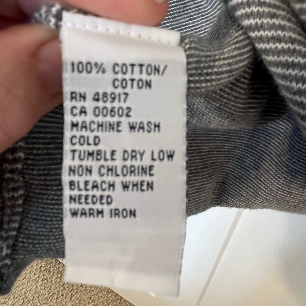 Calvin Klein 2 Piece Tank Top Cardigan Set Women 100% Cotton Gray White Stripe M - Picture 6 of 16